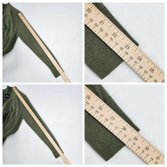 GAP Womens Lightweight Open Front Cardigan with Pockets Size S Green - Picture 8 of 8